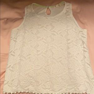 White detailed blouse